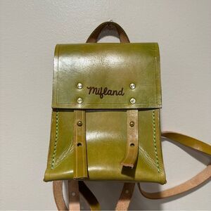 MIFLAND BEDFORD LEATHER BAG BACKPACK USA MADE RUSTIC